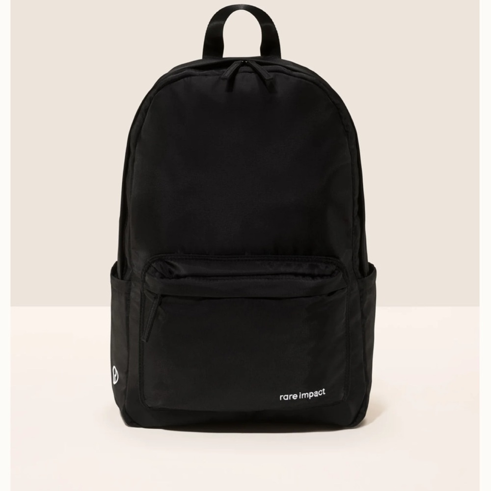 Rare Beauty Rare Impact Backpack with padded laptop sleeve and exterior pockets